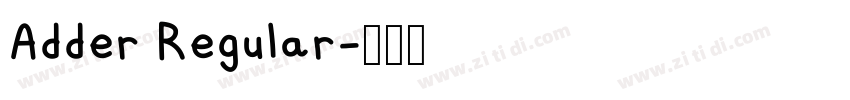 Adder Regular字体转换